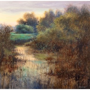 Tahir Bilal Ummi, 36 x 36 Inch, Oil on Canvas, Landscape Painting, AC-TBL-112